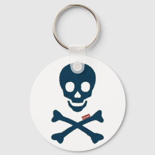 denim skull sleutelhanger (Voorkant)