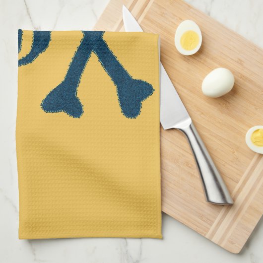 Denim Skull Theedoek (Quarter Fold)