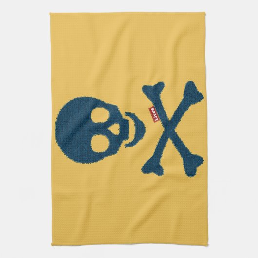 Denim Skull Theedoek (Verticaal)