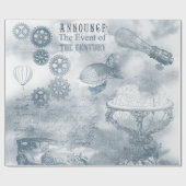 Denim Steampunk Cadeaupapier (Vlak)