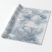 Denim Steampunk Cadeaupapier (Uitgerold)