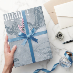Denim Steampunk Cadeaupapier