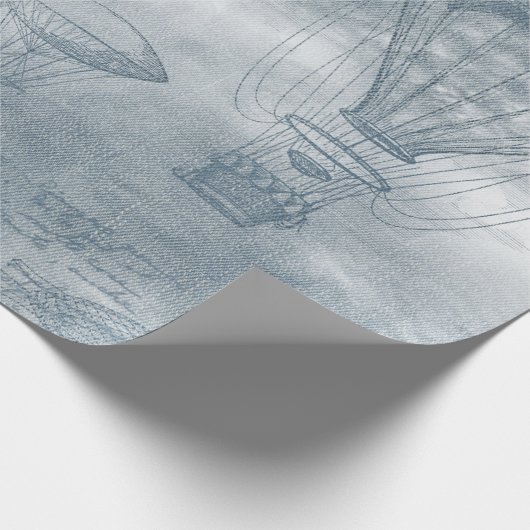 Denim Steampunk Cadeaupapier (Hoek)