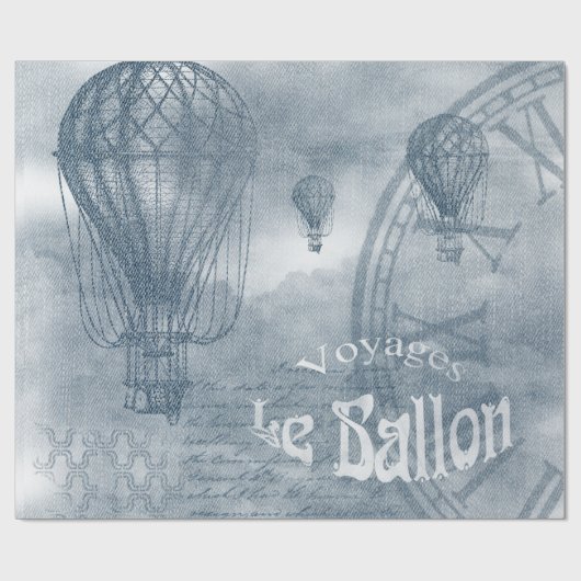 Denim Steampunk Cadeaupapier (Vlak)