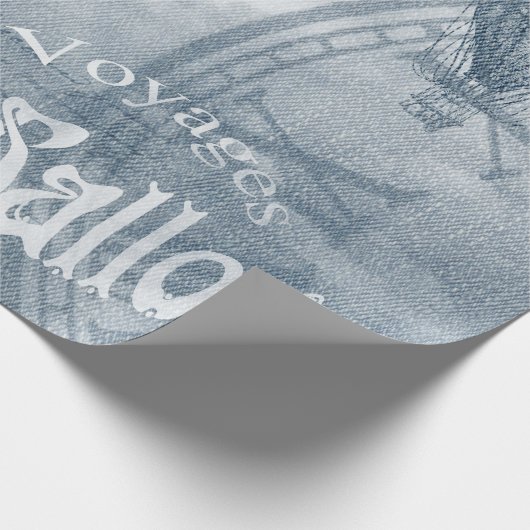 Denim Steampunk Cadeaupapier (Hoek)