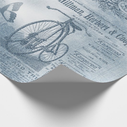 Denim Steampunk Cadeaupapier (Hoek)