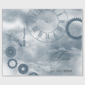 Denim Steampunk Cadeaupapier (Vlak)