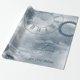 Denim Steampunk Cadeaupapier