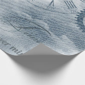 Denim Steampunk Cadeaupapier (Hoek)