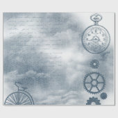 Denim Steampunk Cadeaupapier (Vlak)