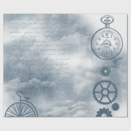 Denim Steampunk Cadeaupapier
