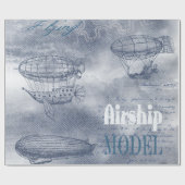 Denim Steampunk Cadeaupapier (Vlak)