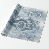Denim Steampunk Cadeaupapier (Uitgerold)