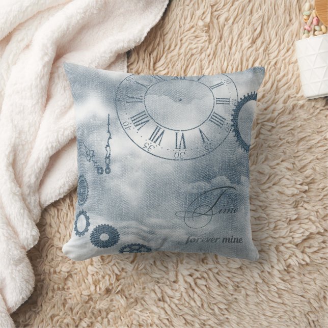 Denim Steampunk Kussen (Deken)