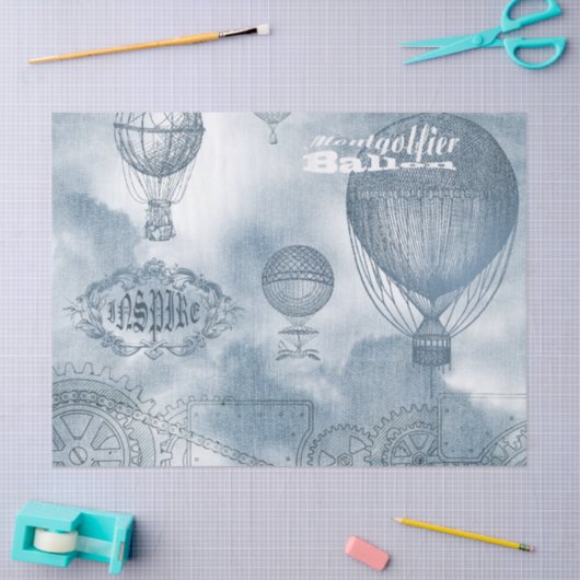 Denim Steampunk Tissuepapier (Craft)