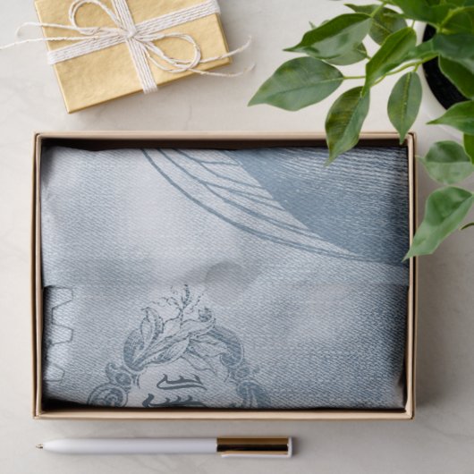 Denim Steampunk Tissuepapier (Geschenk)