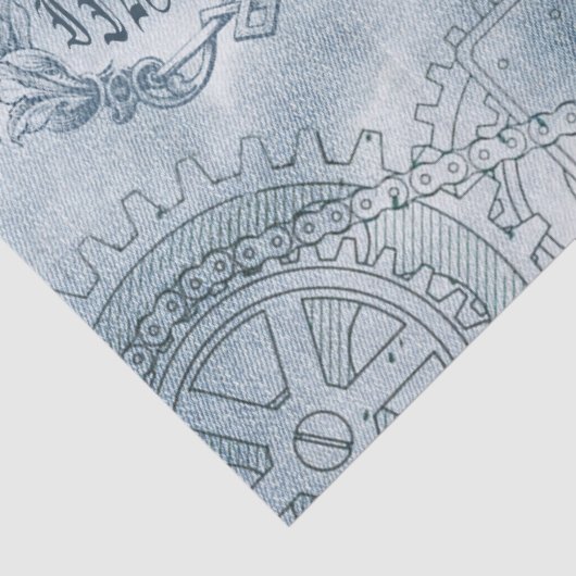 Denim Steampunk Tissuepapier (Detail)