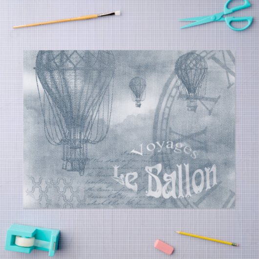 Denim Steampunk Tissuepapier (Craft)