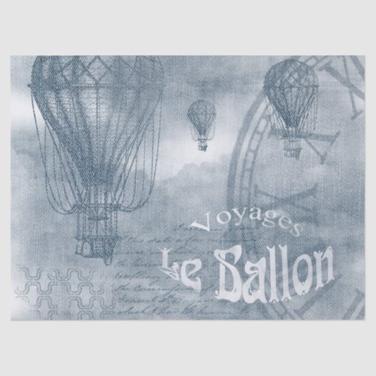 Denim Steampunk Tissuepapier (Voorkant)