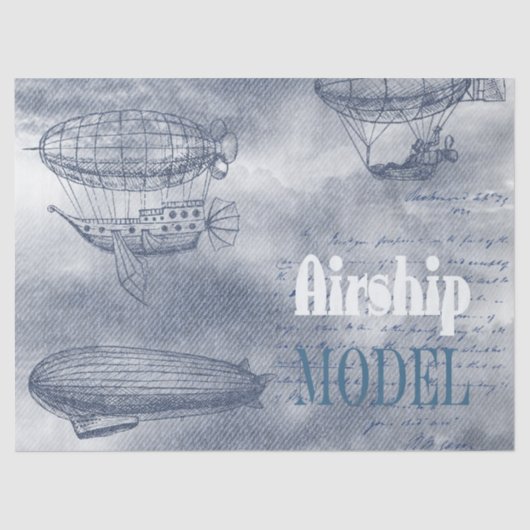 Denim Steampunk Tissuepapier (Voorkant)