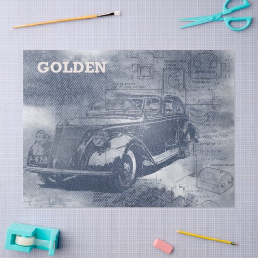 Denim Steampunk Tissuepapier (Craft)