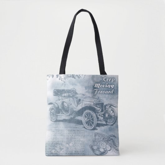 Denim Steampunk Tote Bag (Voorkant)