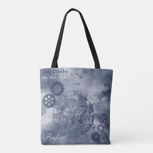 Denim Steampunk Tote Bag (Achterkant)