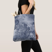 Denim Steampunk Tote Bag (Dichtbij)
