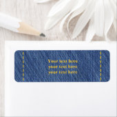 Denim Stitch Jean Feest Adreslabels Stickers (Insitu)