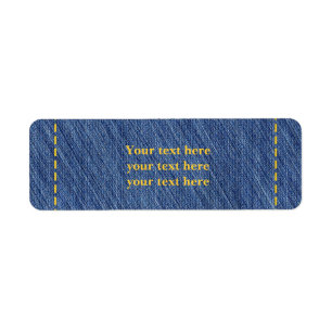 Denim Stitch Jean Feest Adreslabels Stickers