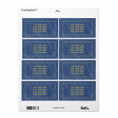 Denim Stitch Jean Party Adresetiketten Stickers (Full Sheet)