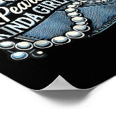 Denim Stof Blauwe Jeans Parels Skinny Jeans Lover Poster (Hoek)