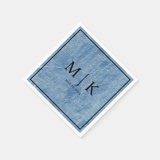 Denim stof lichtblauw | bruiloftsservetten servet (Hoek)