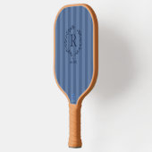 Denim Strepen Monogram Oprichtingsjaar Preppy Pickleball Paddle (Links)