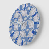 Denim-structuur met kant-en-klaar herhaal patroon grote klok (Hoek)