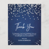 Denim Sweet Sixteen 16e verjaardag bedankkaart (Voorkant)