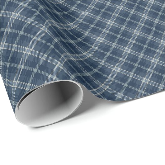 Denim Tartan Pattern Pset Cadeaupapier (Rol Hoek)
