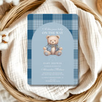 Denim Teddy Bear-Baby shower