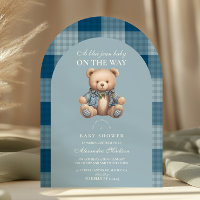 Denim Teddy Bear-Baby shower