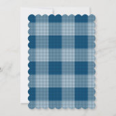 Denim Teddy Bear-Baby shower Kaart (Achterkant)