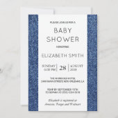 Denim Texture, Blue Denim, Baby shower Kaart (Voorkant)