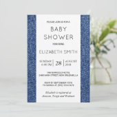 Denim Texture, Blue Denim, Baby shower Kaart (Staand voorkant)