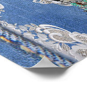 Denim Textured Lace en Costume Jewelry Poster (Hoek)