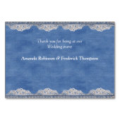 Denim Textured Lace en Pearls Kaart (Achterkant)