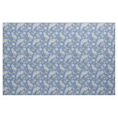 Denim Textured Lace en Pearls Stof (Fat Quarter)