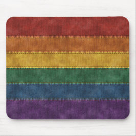 Denim Textured Seamless LGBTQ Pride Rainbow Flag Muismat