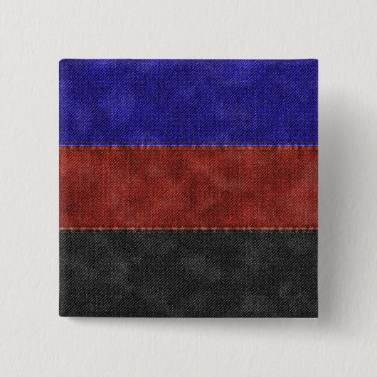 Denim Textured Seamless Polyamory Pride Flag Vierkante Button 5,1 Cm (Voorkant)