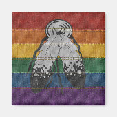 Denim Textured Seamless Two-Spirited Pride Flag Pa Magneet (Voorkant)