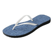 DENIM TEXTUUR BLAUW STIJLPATROON TEENSLIPPERS (Schuin)