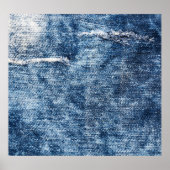 Denim textuur: blauwe jeans achtergrond. poster (Voorkant)